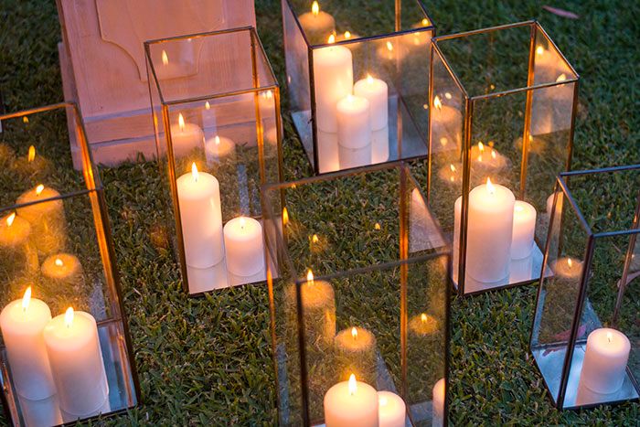 decoración de bodas: velas