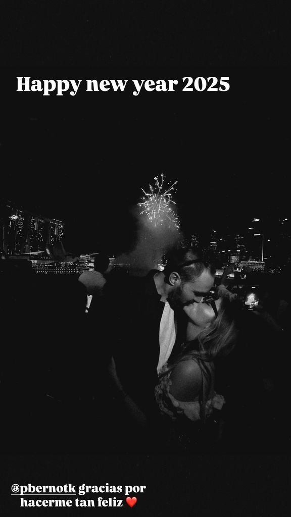 Sofía Castro y Pablo Bernot recibieron el Año Nuevo con un beso.