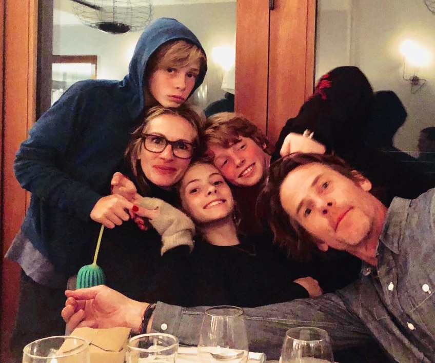 Julia Roberts y Daniel Moder con sus hijos
