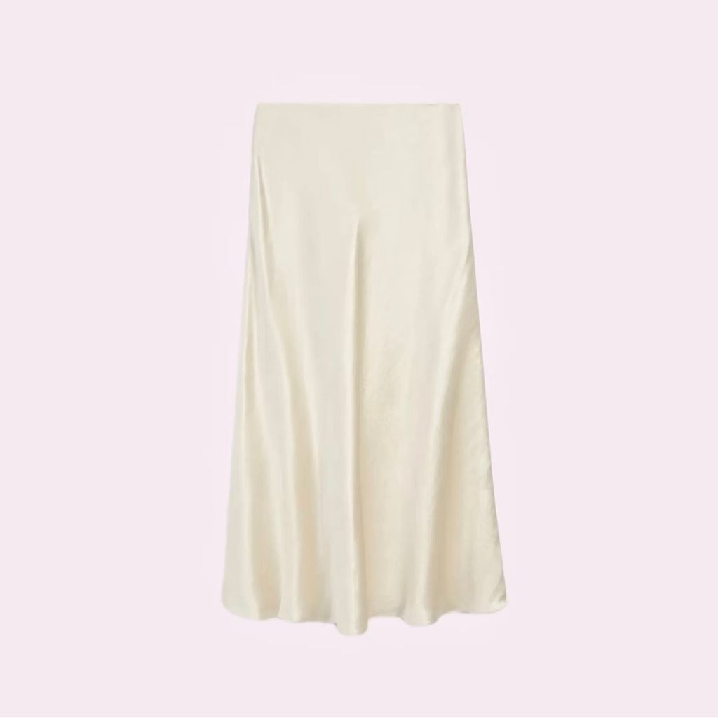 Falda beige de Massimo Dutti