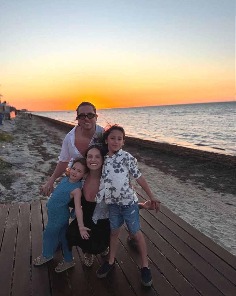 Tania Rincón y su familia pasan unos días en la península de Yucatán