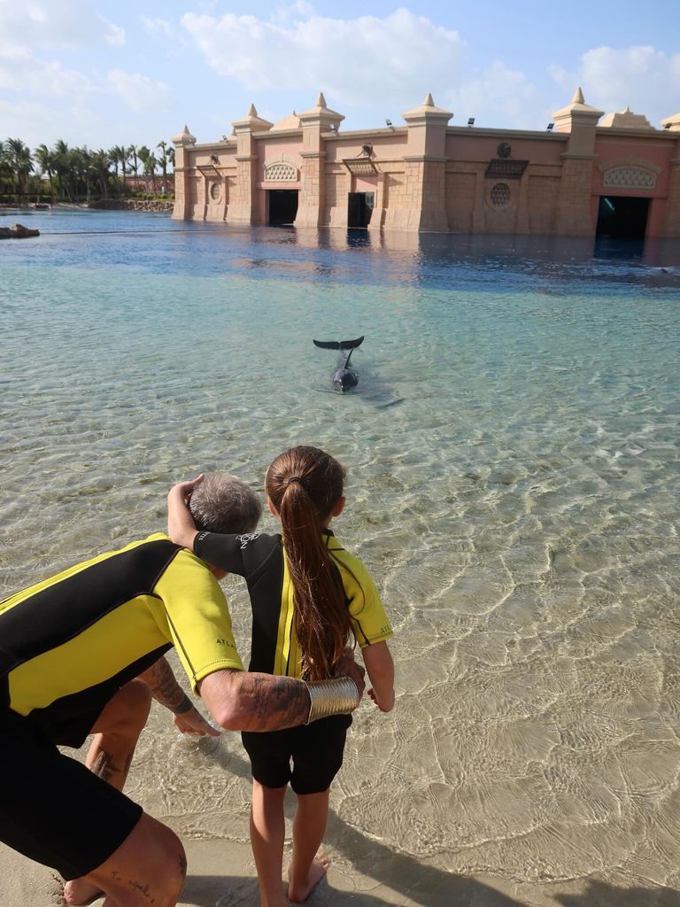 Blu Jerusalema disfrutó nadar con delfines.