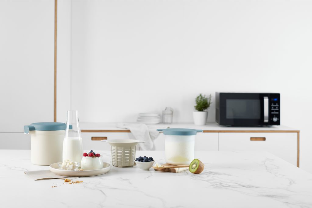 Producto de diseño innovador y sostenible que permite preparar kéfir y yogur casero sin electricidad