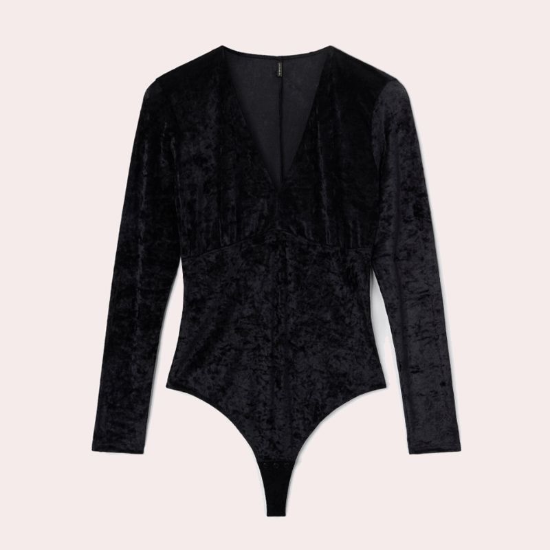 Body Manga Larga Efecto Terciopelo Everyday Luxury