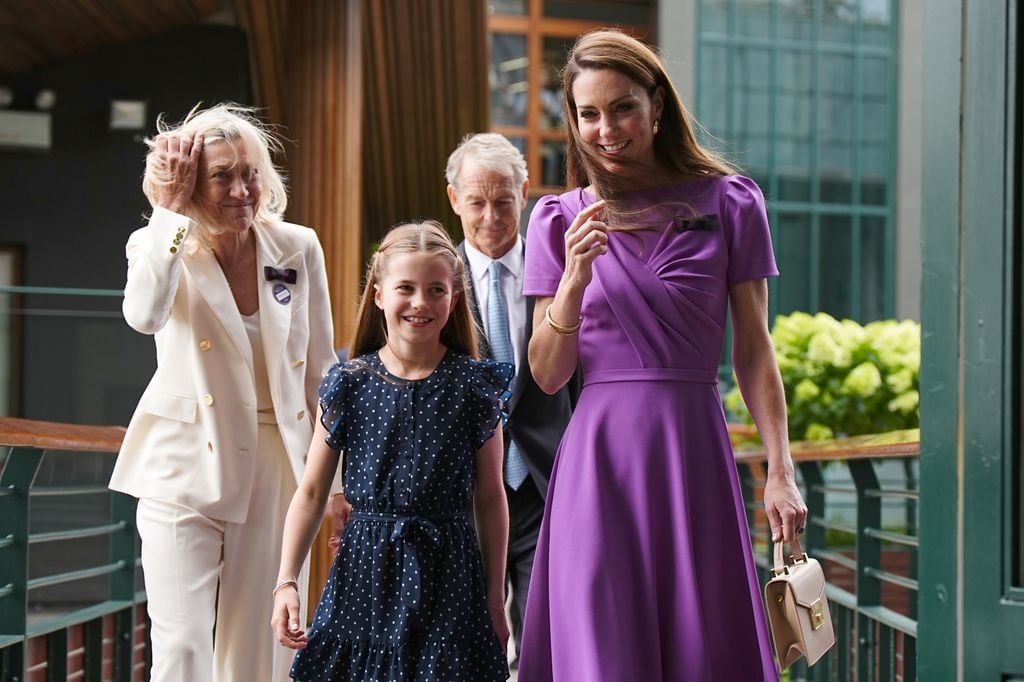 Kate Middleton y la princesa Charlotte. Julio 2024. Londres. Final de Wimbledon 