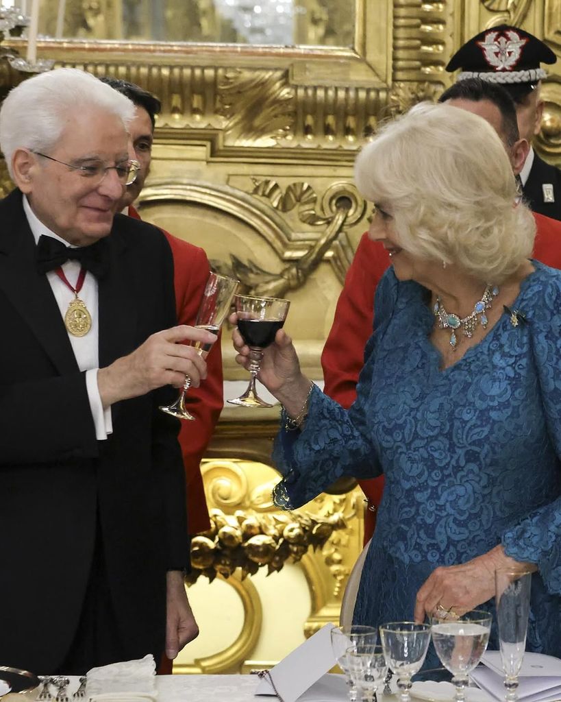 Los reyes Carlos y Camilla celebran su 20 aniversario de boda en una cena de gala en Roma