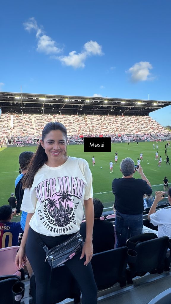 Pamela Silva en el Estadio Chase en Fort Lauderdale, Florida