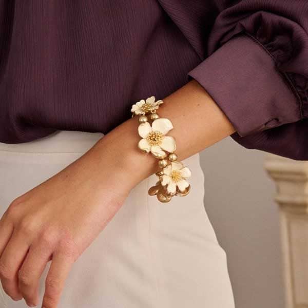 Pulsera Flores Dorada Andra