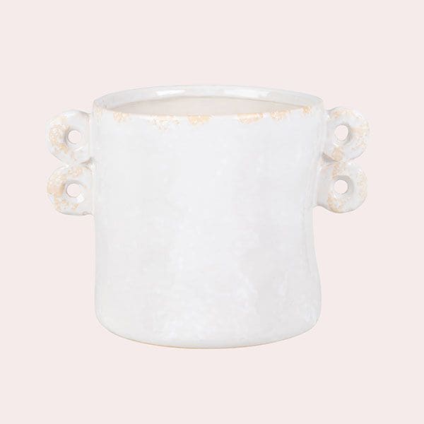Macetero en gres blanco MAYA Maisons du Monde