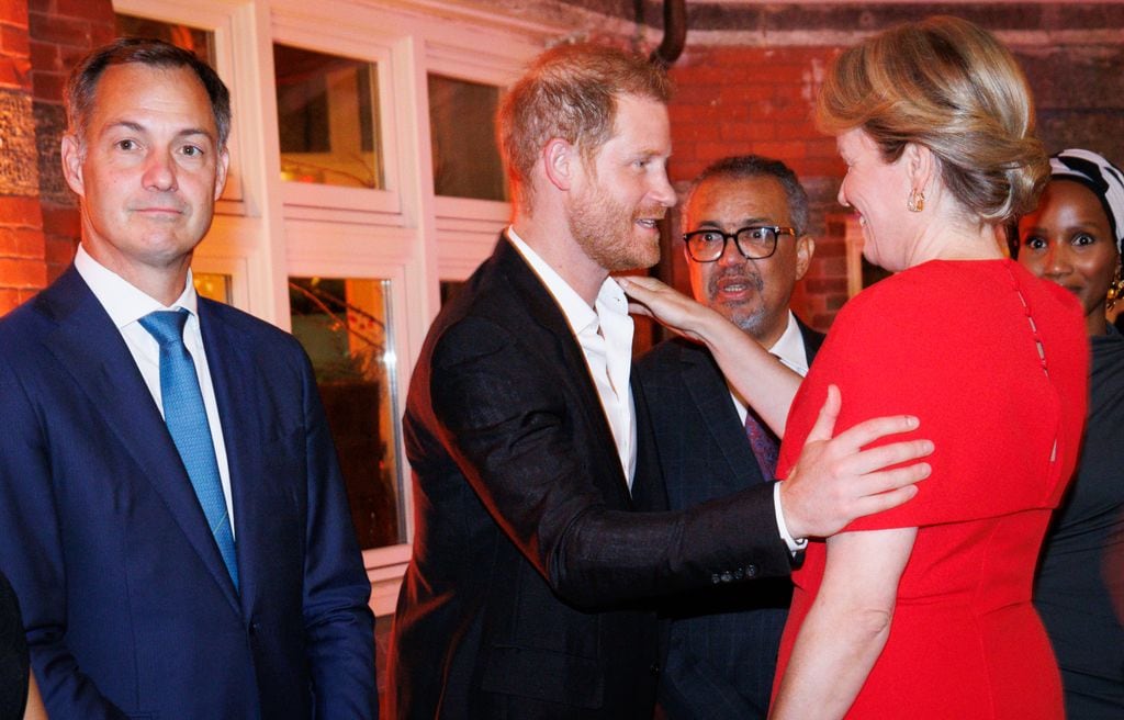 El príncipe Harry y Matilde de Bélgica en una reunión de la OMS en Nueva York el 22 de septiembre de 2024