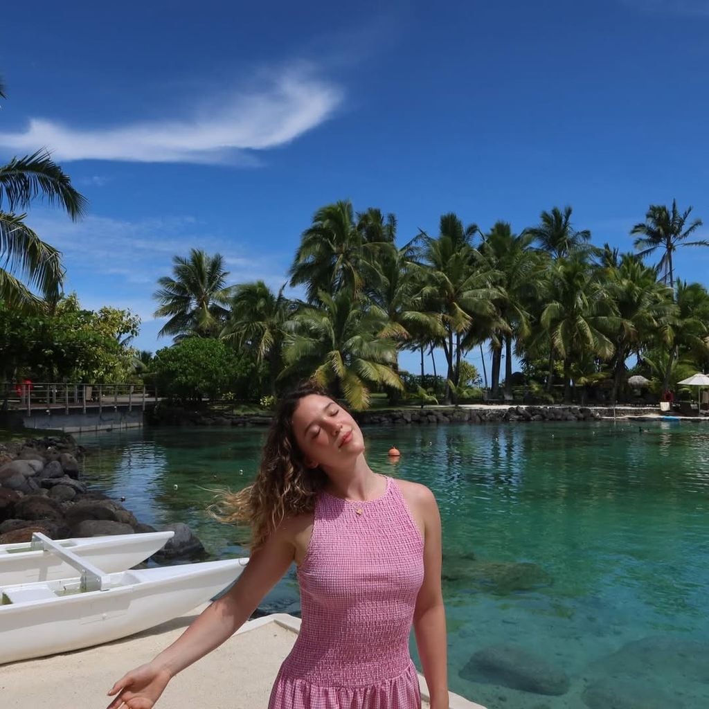 Mía Rubín en Bora Bora.