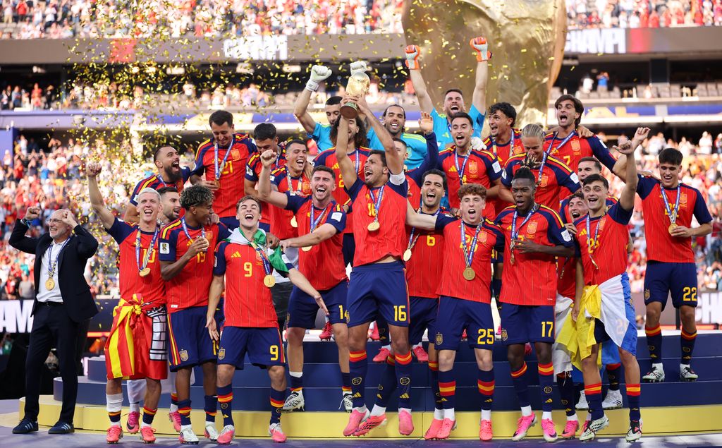 La Selección de España festejo su campeonato en la Copa Mundial de la FIFA 2026.