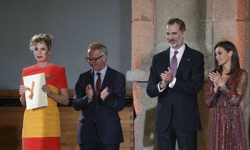 Ágatha Ruiz de la Prada, recogiendo el Premio Nacional de Cultura