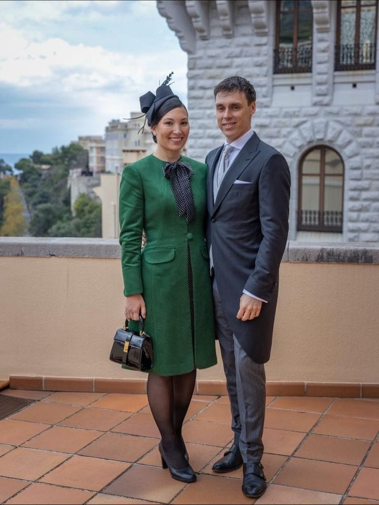 Louis y su mujer Marie Chevalier en el Día Nacional de Mónaco 2025
