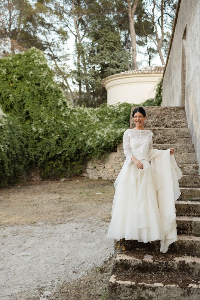 Vestido de novia diseñado por Sole Alonso para Lucía Suárez, fundadora de Deluem