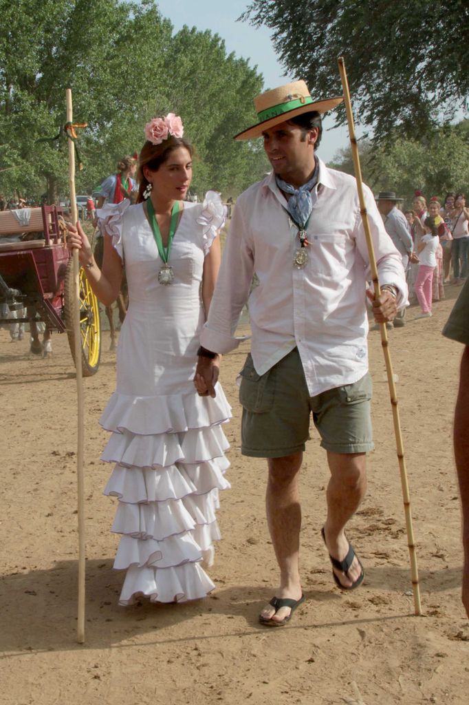 Lourdes Montes y Francisco Rivera en la romería de El Rocío, 2012.