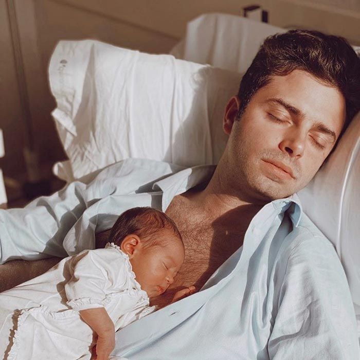 Nathan, de 'MasterChef 5', con su hija Xia