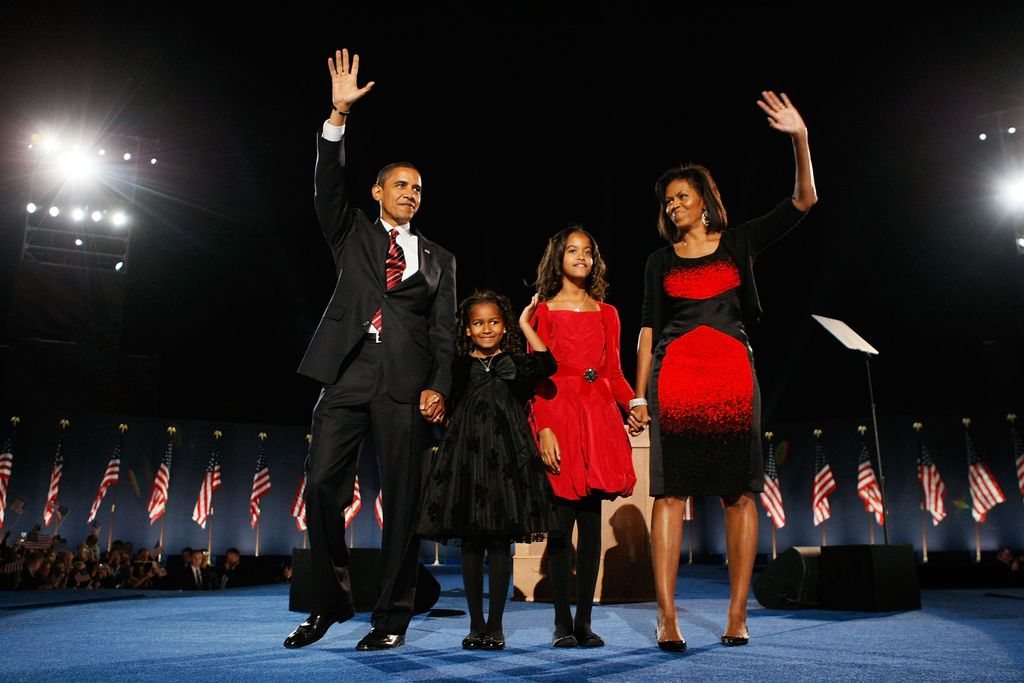 La familia Obama en 2008