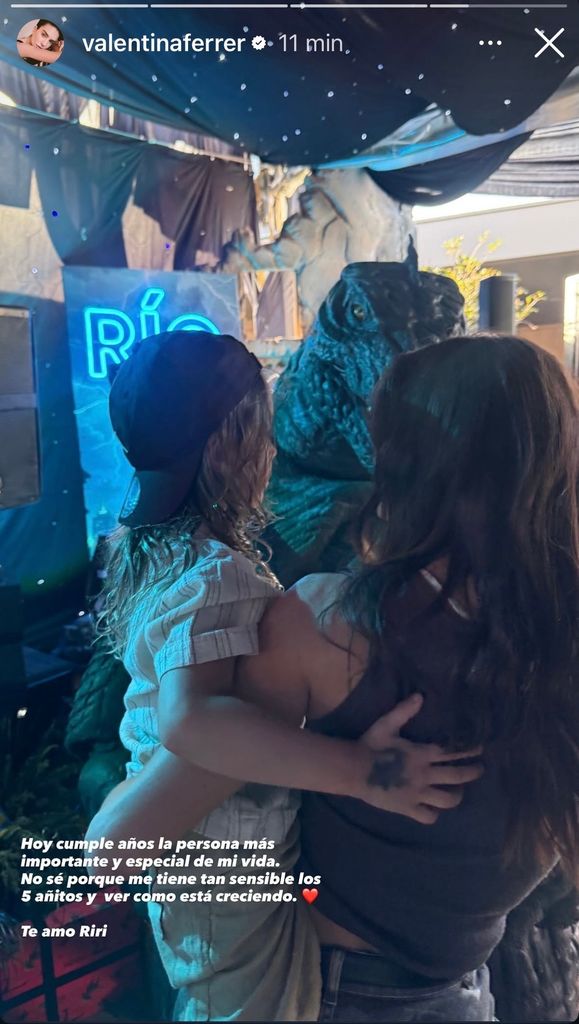 Valentina Ferrer en la fiesta de Río por sus cinco años. 
