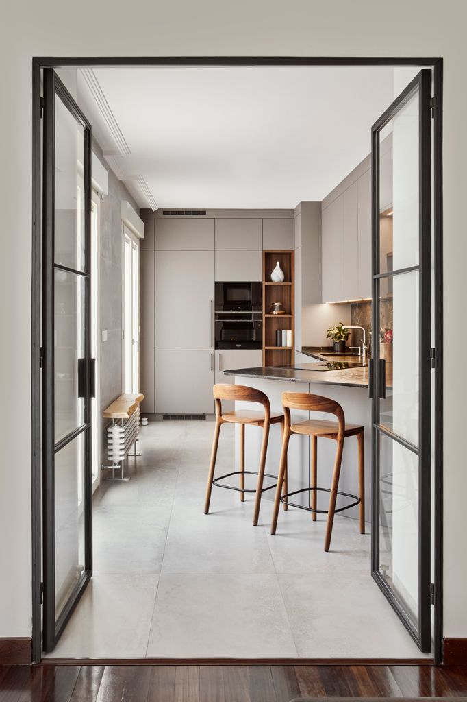 Cocina pequeña con distribución original