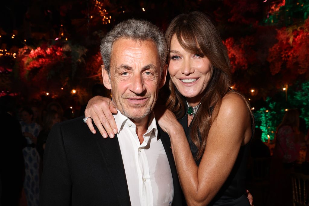 Nicolas Sarkozy y Carla Bruni en una cena de Bvlgari