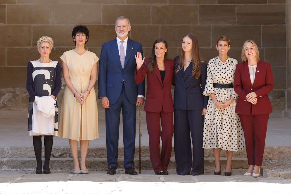 Los Reyes y Leonor, foto en la exposición con motivo del 6º centenario del Título de Viana 