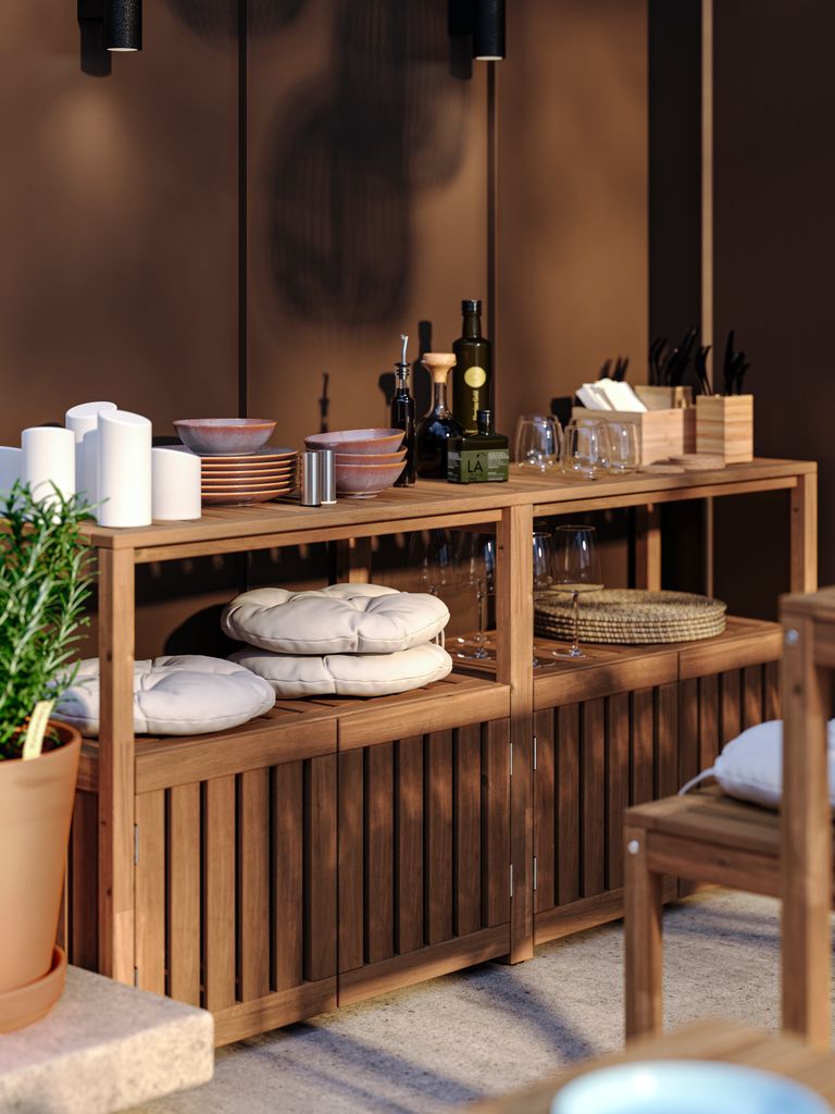 Muebles bajos de exterior