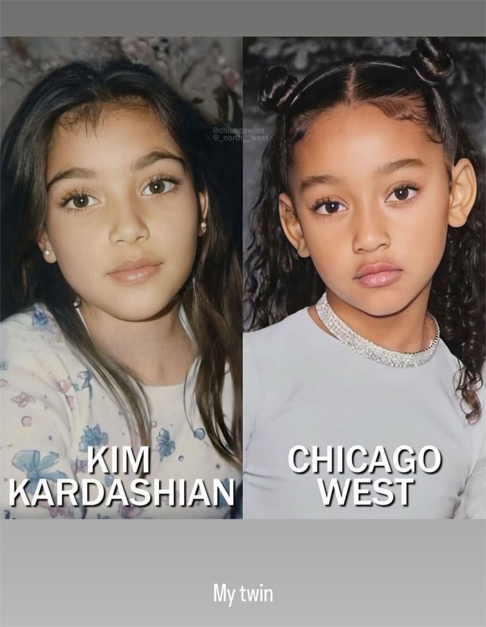 Kim Kardashian y su hija Chicago son idénticas