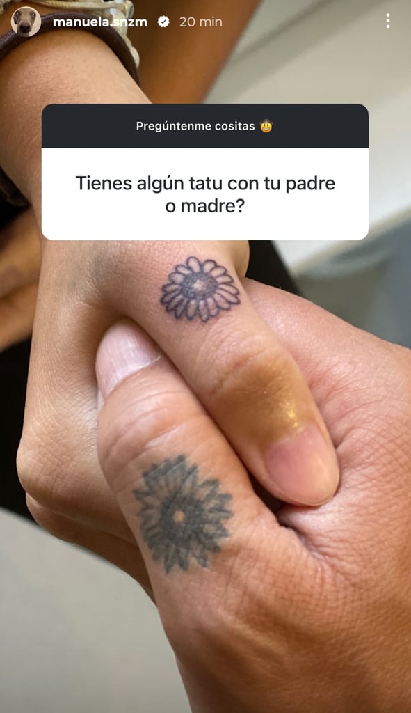 Manuela Sanz mostró los tatuajes a juego que ella y su padre, Alejandro Sanz, tiene.