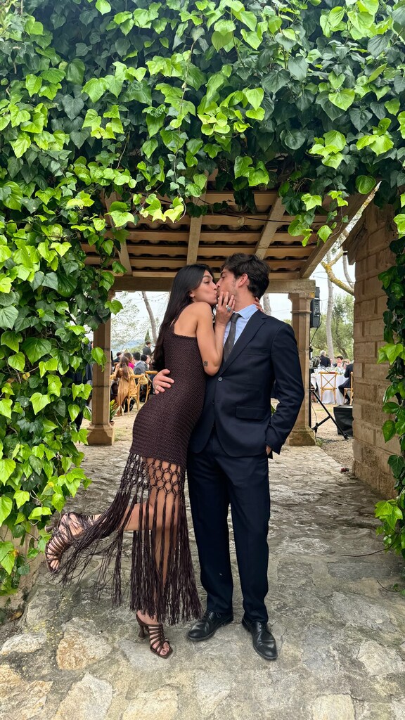 Lucía Rivera y su novio
