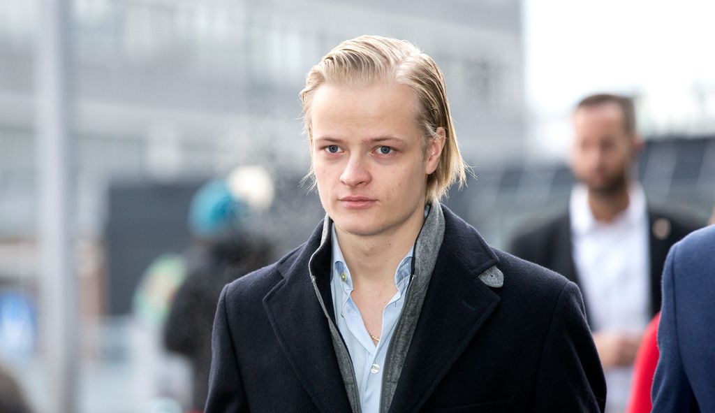 Marius Borg en un almuerzo de Navidad en Oslo en 2012