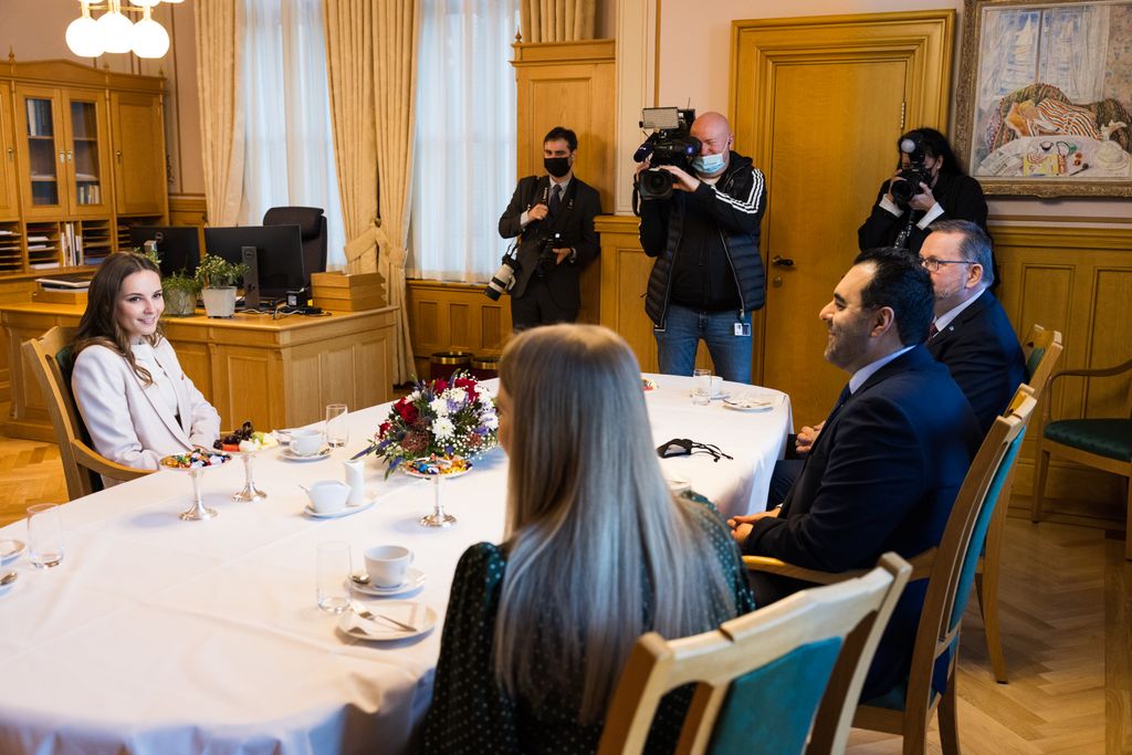 Ingrid de Noruega durante una visita al Parlamento en enero de 2022