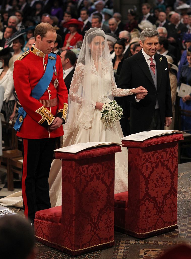 El príncipe Guillermo, Kate Middleton y su padre, Michael Middleton