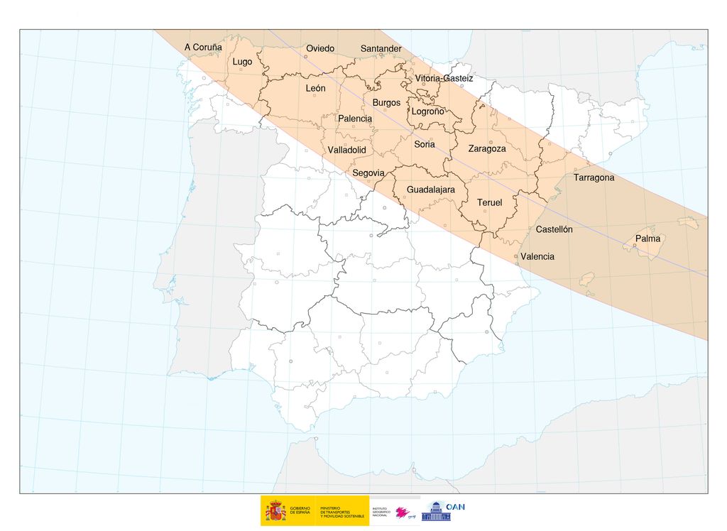 Lugares de España donde se verá el eclipse total de sol el 12 de agosto de 2026