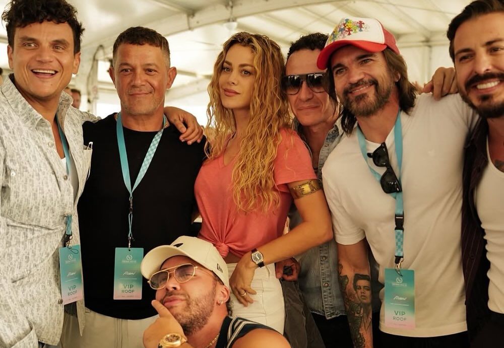 Alejandro Sanz y Candela Márquez en el Gran Premio de F1 en Miami