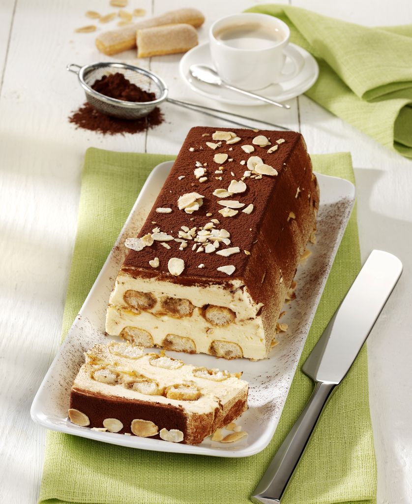 Tarta helada de tiramisú.