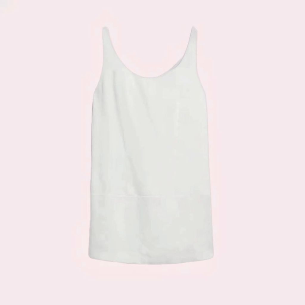 Vestido corto fluido con lino