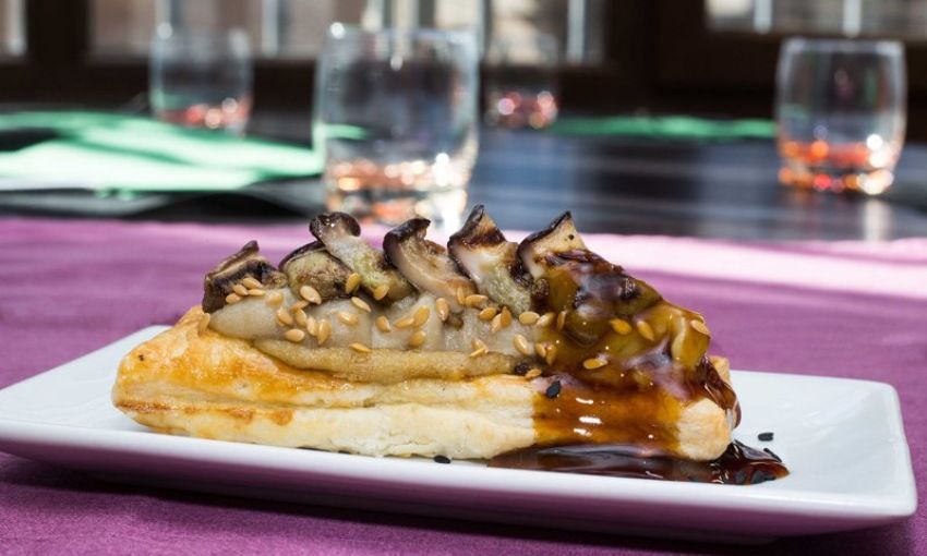 Plato del restaurante Senderos del Cid en Berlanga del Duero.