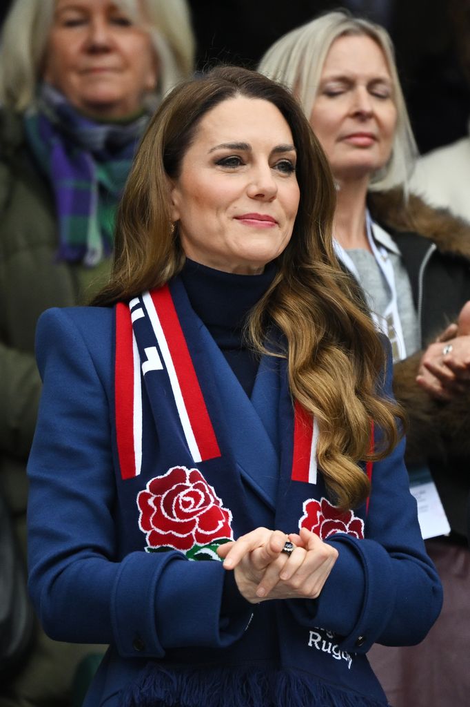 Kate Middleton, princesa de Gales, en el partido de rugby de la Guinness Six Nations 2026 en Londres, 2026.