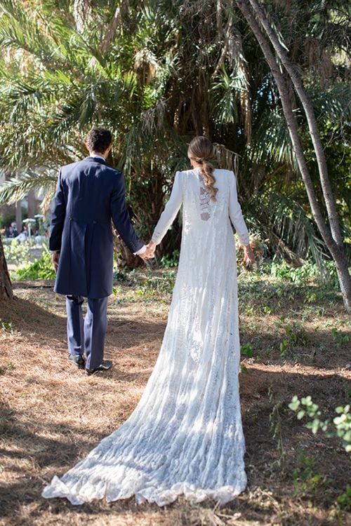 vestido novia aleste chaleco encaje