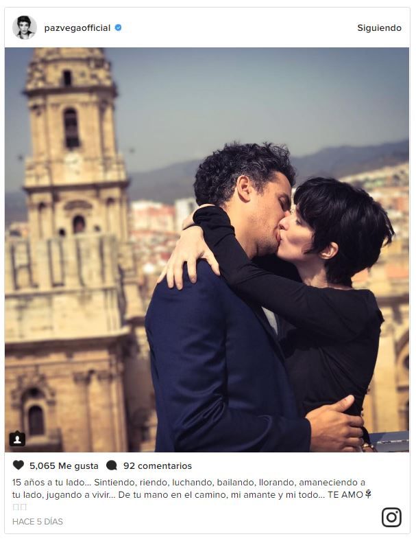 El beso de Paz Vega y Orson Salazar