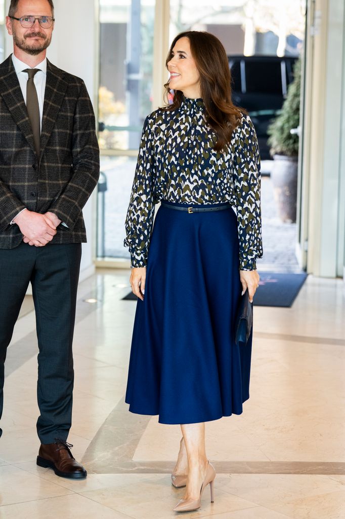 La reina Mary de Dinamarca en Copenhague, para la conferencia Independent Research Fund Denmark, 2025.