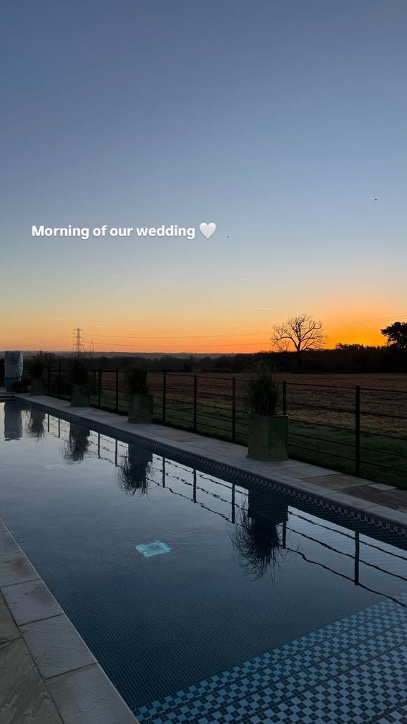 El novio subió a sus redes este increíble amanecer horas antes de la boda