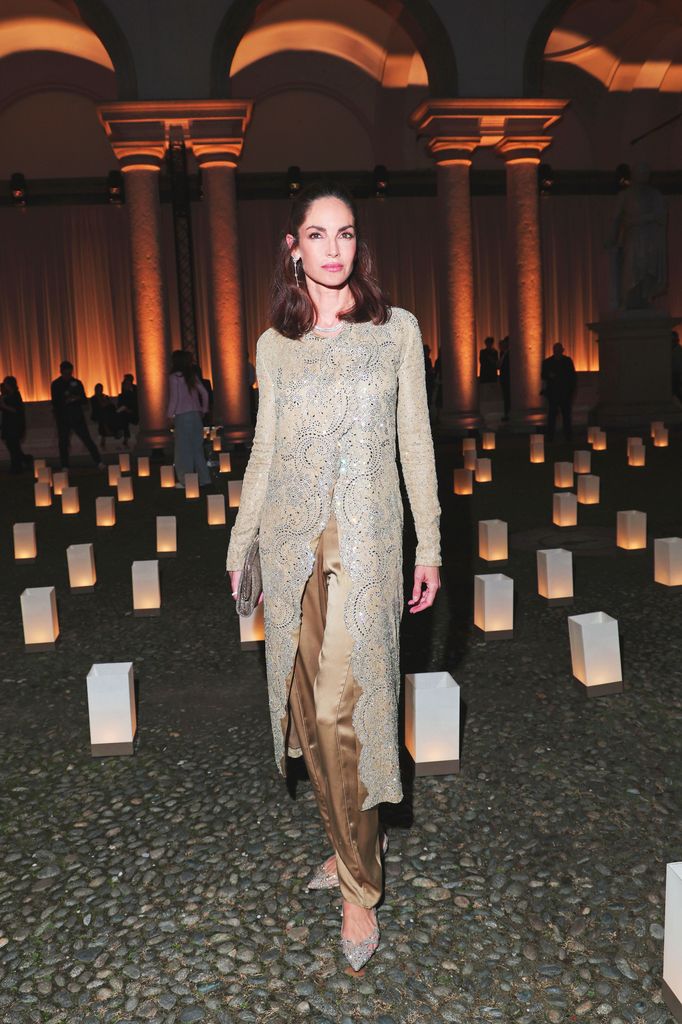 La historia del look de Eugenia Silva en el adiós a Giorgio Armani