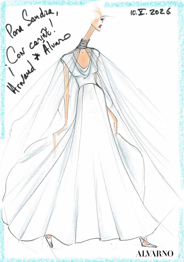 Boceto del vestido de Sandra Barneda
