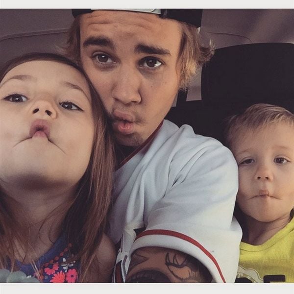 Buena parte de la agenda de Justin Bieber la ocupan sus hermanos, Jazmyn, de siete años, y Jaxon, de cinco
