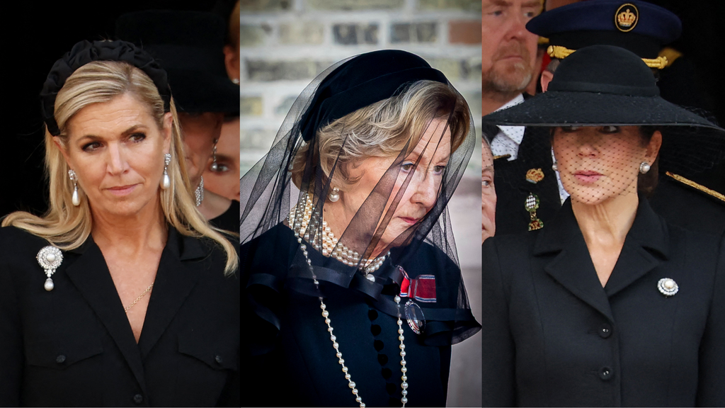 Las Reinas de Europa de riguroso luto en el funeral de Harald V