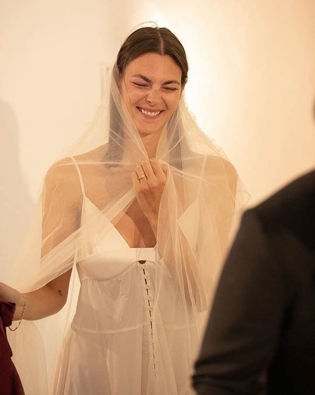 Vittoria Ceretti el día de su boda