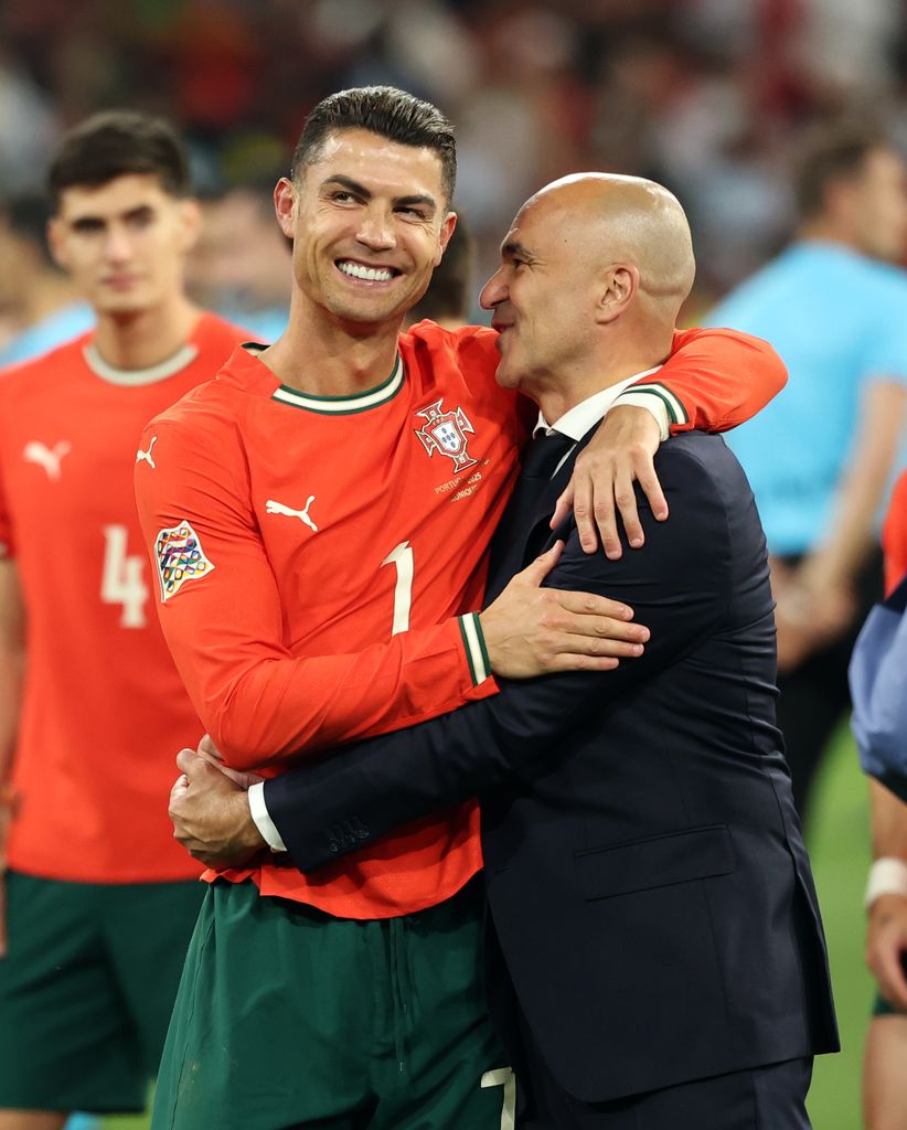 Roberto Martínez y Cristiano Ronaldo