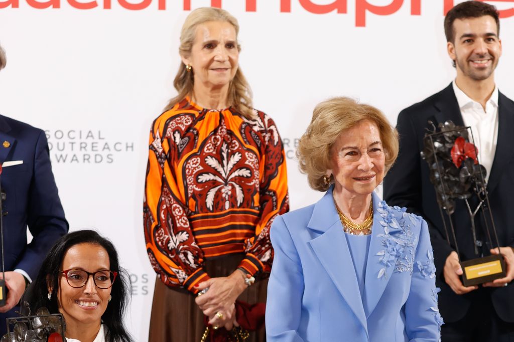 La reina Sofía con la infanta Elena en los Premios de la Fundación Mapfre el 6 de octubre de 2026